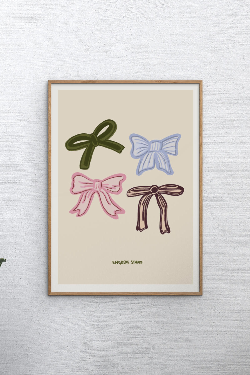 Engberg Studio Pastel Bows plakat - 30x40 cm.